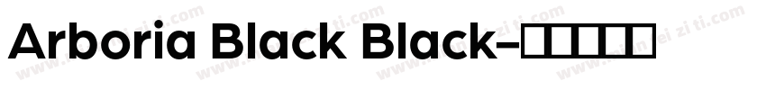 Arboria Black Black字体转换
